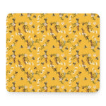 Bee Drawing Pattern Print Mouse Pad