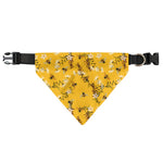 Bee Drawing Pattern Print Over The Collar Dog Bandana