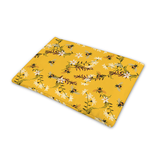 Bee Drawing Pattern Print Pet Cooling Mat Cover