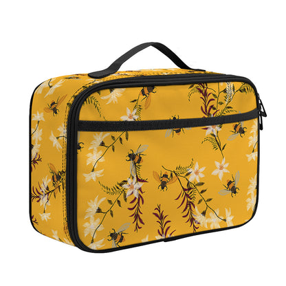 Bee Drawing Pattern Print Portable Lunch Bag