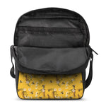 Bee Drawing Pattern Print Rectangular Crossbody Bag
