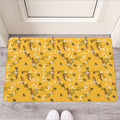 Bee Drawing Pattern Print Rubber Doormat