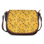 Bee Drawing Pattern Print Saddle Bag