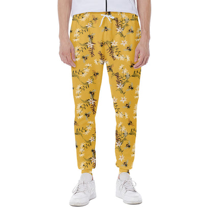 Bee Drawing Pattern Print Scuba Joggers
