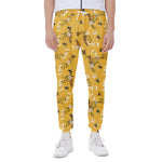 Bee Drawing Pattern Print Scuba Joggers
