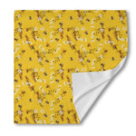 Bee Drawing Pattern Print Silk Bandana