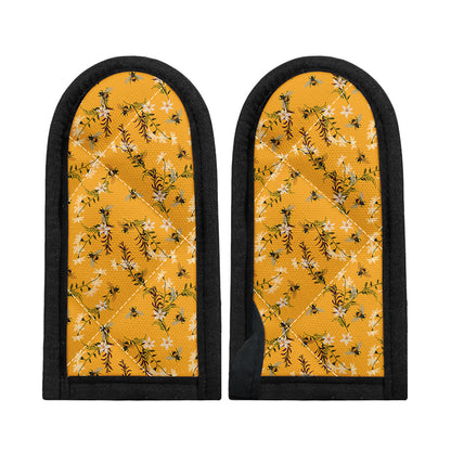 Bee Drawing Pattern Print Skillet Handle Cover