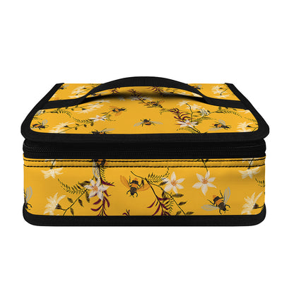 Bee Drawing Pattern Print Small Lunch Bag