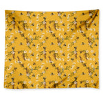 Bee Drawing Pattern Print Tapestry
