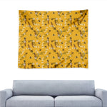 Bee Drawing Pattern Print Tapestry