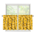 Bee Drawing Pattern Print Tier Curtains