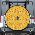 Bee Drawing Pattern Print Tire Cover With Camera Hole