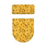 Bee Drawing Pattern Print Toilet Lid And Tank Cover Set