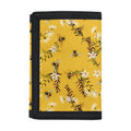 Bee Drawing Pattern Print Trifold Wallet
