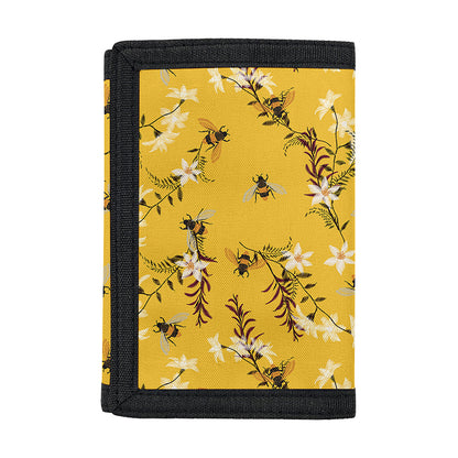 Bee Drawing Pattern Print Trifold Wallet