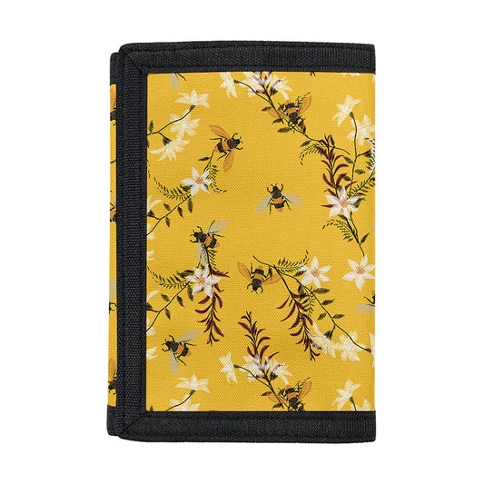 Bee Drawing Pattern Print Trifold Wallet