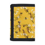 Bee Drawing Pattern Print Trifold Wallet