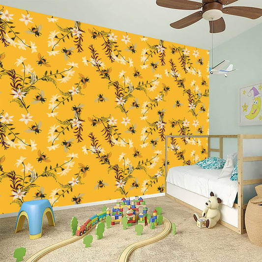 Bee Drawing Pattern Print Wall Sticker