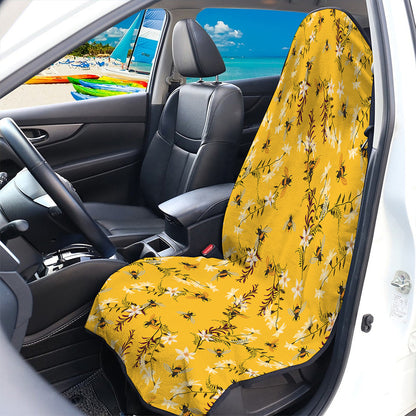 Bee Drawing Pattern Print Waterproof Car Seat Cover