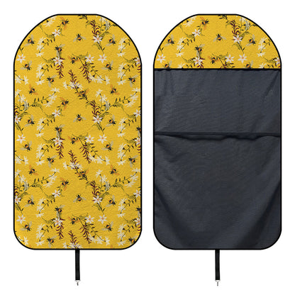 Bee Drawing Pattern Print Waterproof Car Seat Cover