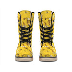 Bee Drawing Pattern Print Winter Boots