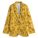 Bee Drawing Pattern Print Women's Blazer