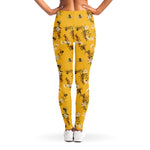 Bee Drawing Pattern Print Women's Leggings