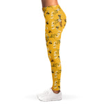 Bee Drawing Pattern Print Women's Leggings
