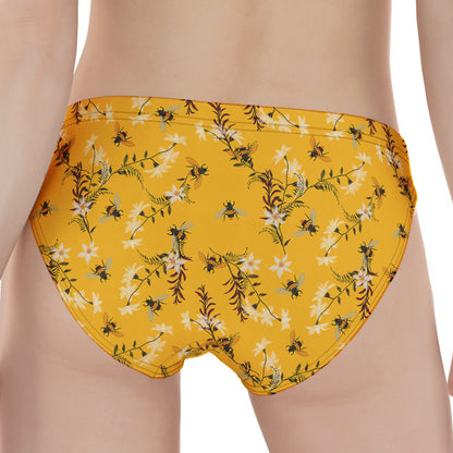 Bee Drawing Pattern Print Women's Panties