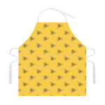 Bee Honeycomb Pattern Print Adjustable Apron