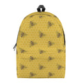Bee Honeycomb Pattern Print School Backpack