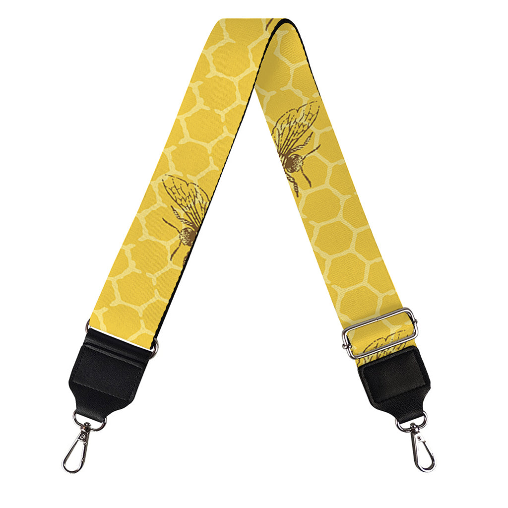 Bee Honeycomb Pattern Print Bag Strap