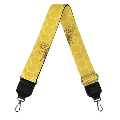Bee Honeycomb Pattern Print Bag Strap