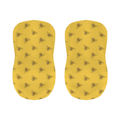 Bee Honeycomb Pattern Print Bar Stool Covers