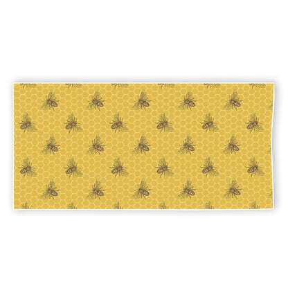 Bee Honeycomb Pattern Print Beach Towel