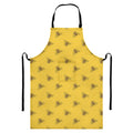 Bee Honeycomb Pattern Print Bib Apron With Pocket