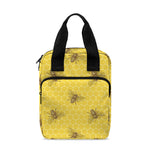 Bee Honeycomb Pattern Print Bible Tote Bag