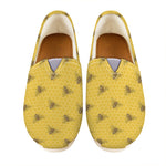 Bee Honeycomb Pattern Print Casual Shoes