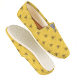 Bee Honeycomb Pattern Print Casual Shoes