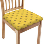 Bee Honeycomb Pattern Print Chair Cushion Cover
