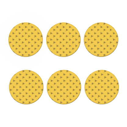 Bee Honeycomb Pattern Print Coaster Set