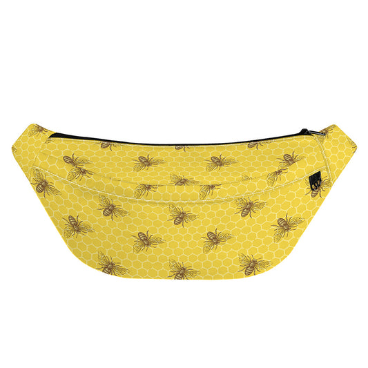 Bee Honeycomb Pattern Print Fanny Pack