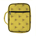 Bee Honeycomb Pattern Print Front Pocket Bible Bag