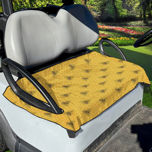 Bee Honeycomb Pattern Print Golf Cart Seat Cover