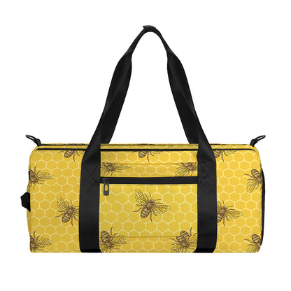 Bee Honeycomb Pattern Print Gym Bag