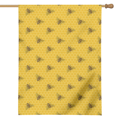 Bee Honeycomb Pattern Print House Flag