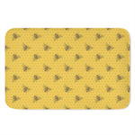 Bee Honeycomb Pattern Print Indoor Door Mat