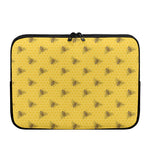 Bee Honeycomb Pattern Print Laptop Sleeve