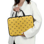 Bee Honeycomb Pattern Print Laptop Sleeve With Handle