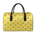 Bee Honeycomb Pattern Print Leather Duffel Bag